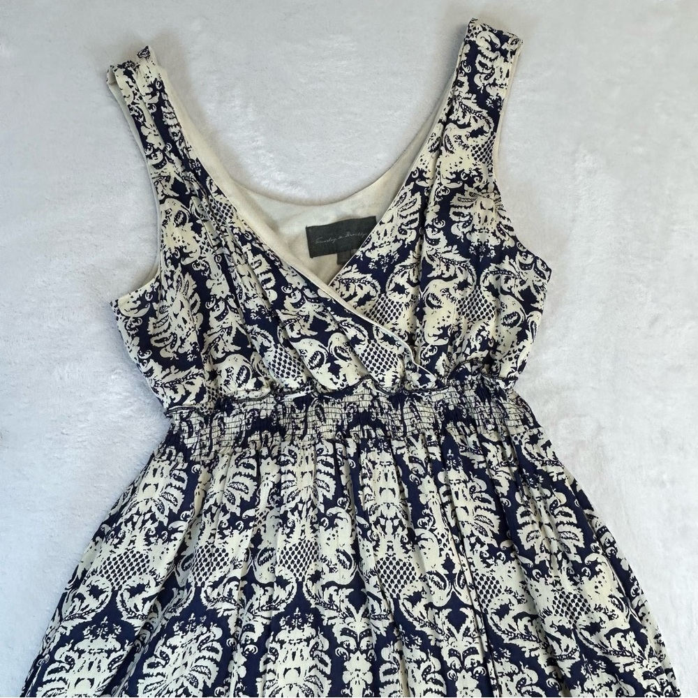 Sunday in Brooklyn | Damask & Crochet Maxi Dress Size Large Bohemian - Picture 3 of 9